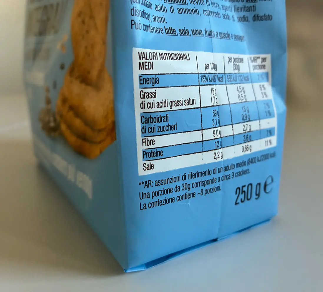 Tabelle nutrizionali